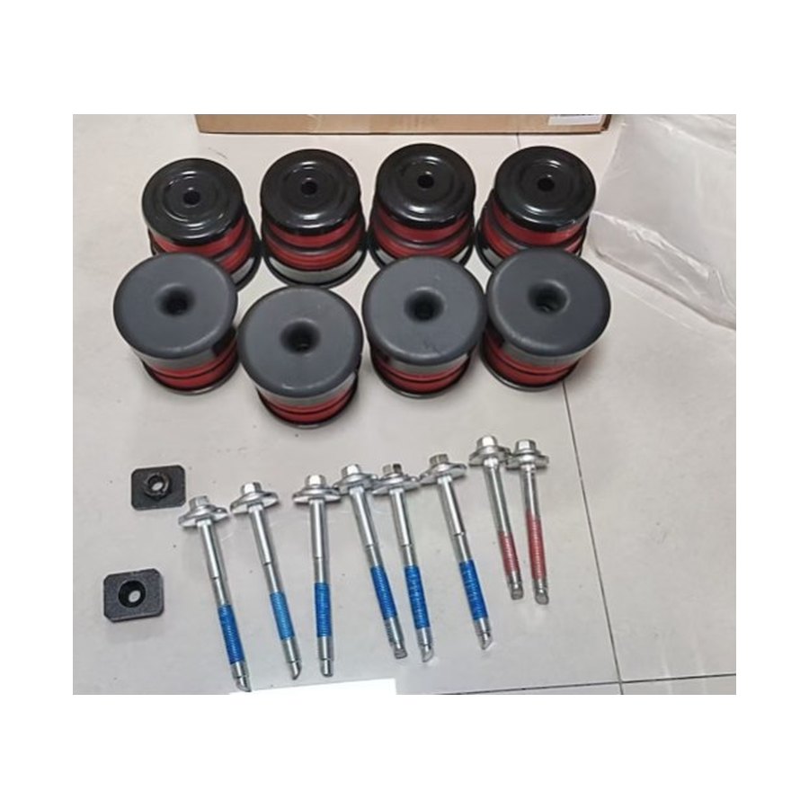 Silicone Body Mount Bushing Kit with Bolts — Red, F-250 / F-350 2008–2016